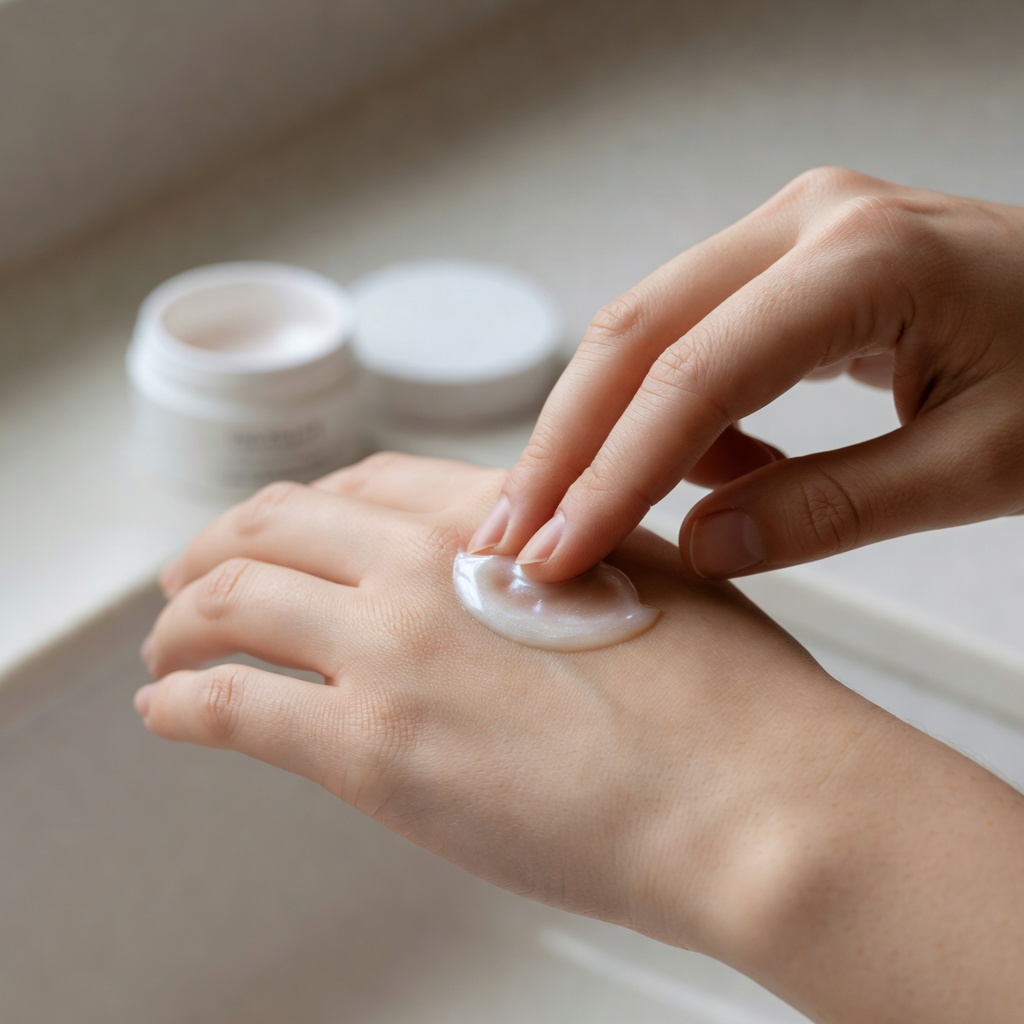 Applying gripping primer with fingertips
