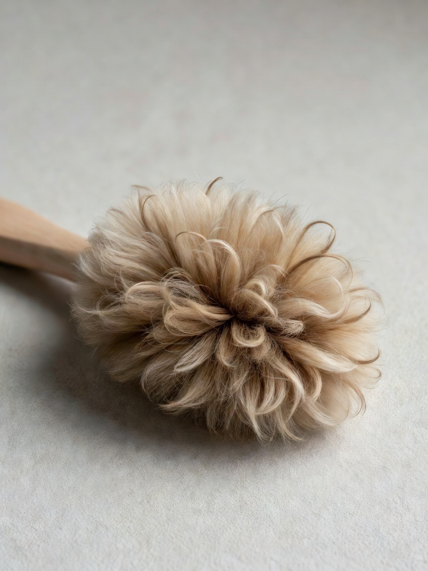 Fluffy natural hair blending brush