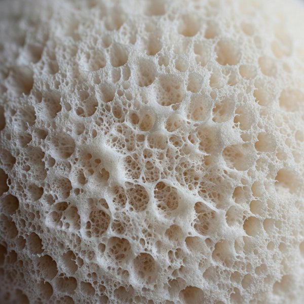 Macro texture of a polyurethane makeup sponge